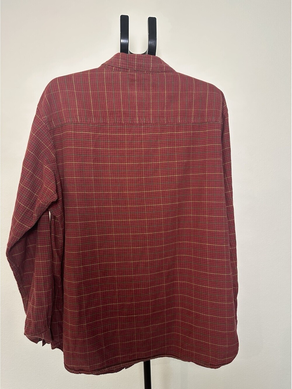 Columbia Mens XXL Flannel Shirt Red Plaid Button Down Long Sleeve 080 - Picture 4 of 5